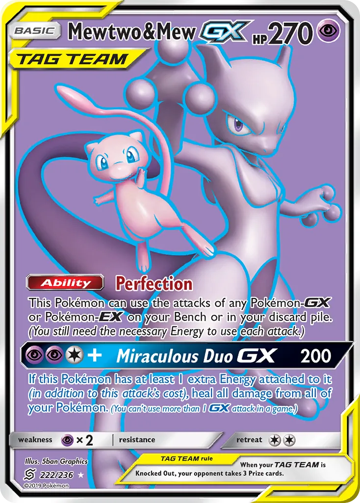 Mewtwo & Mew-GX 222