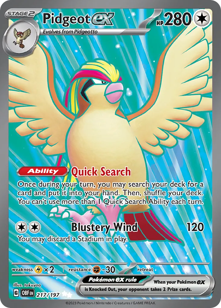 Pidgeot ex 217